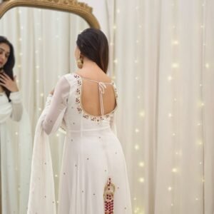 Gorgeous Apsara White Anarkali Suit Set