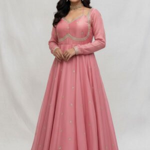 Candy Pink Anarkali Suit Set