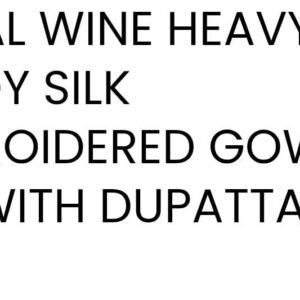 Wine Roman Silk Anarkali Suit with Embroidered Dupatta